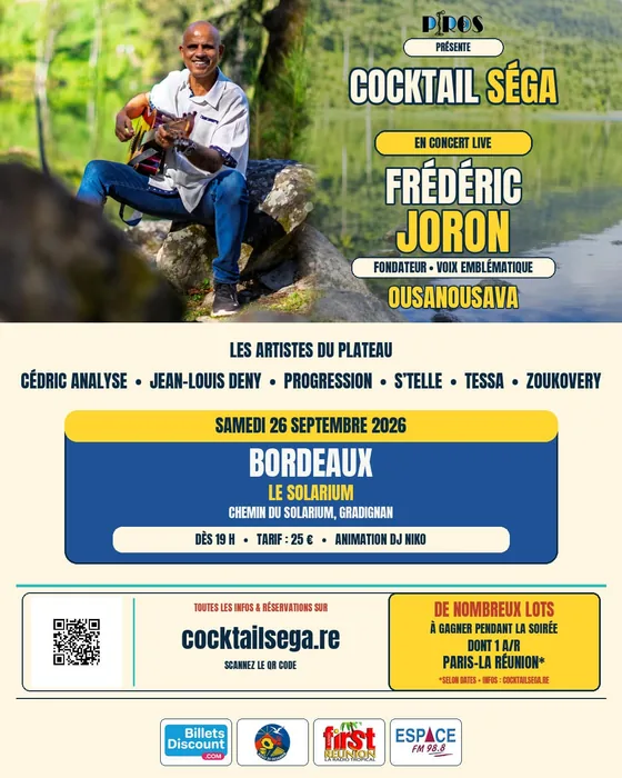 Affiche Cocktail Séga · Bordeaux